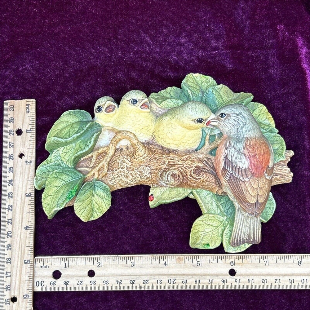 Bossons Congleton England Chalkware Chaffinch Family Vintage 1971